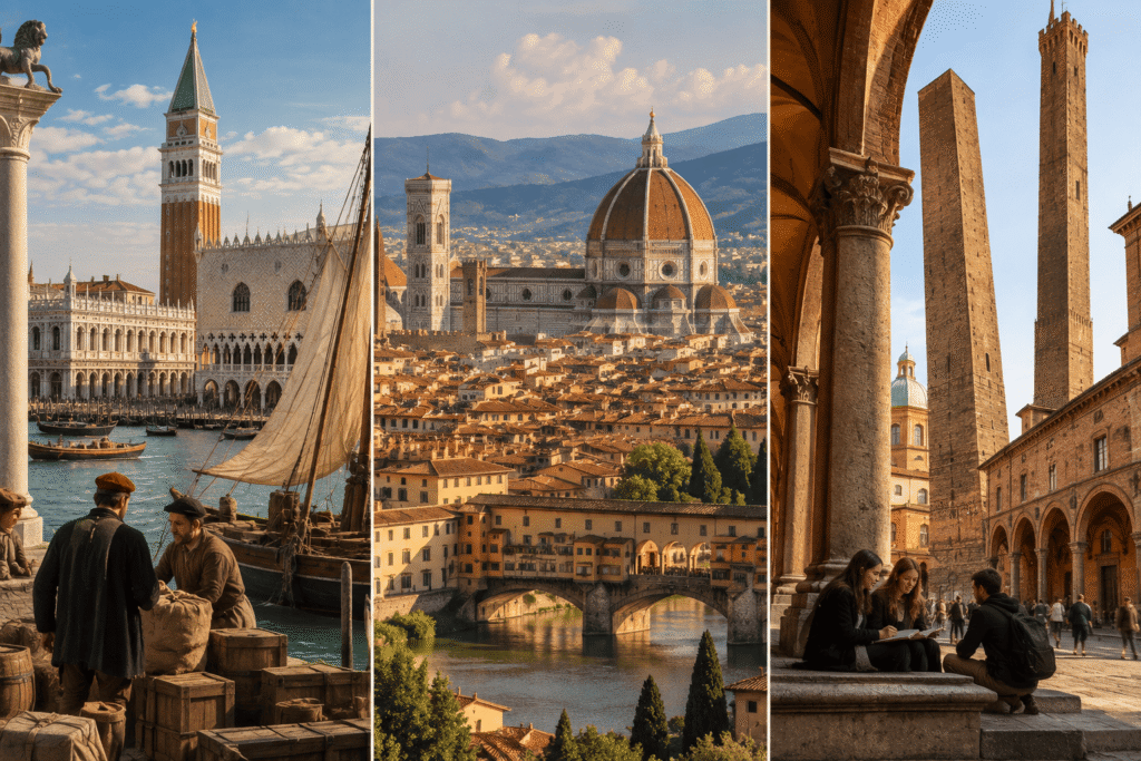 Cities and regional states competed for influence, wealth and prestige. Rulers, merchants and aristocratic families invested in art, architecture and culture partly to demonstrate their power and distinguish their cities from others.